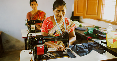 women in sewing school run by nishchaya foundation - ngo